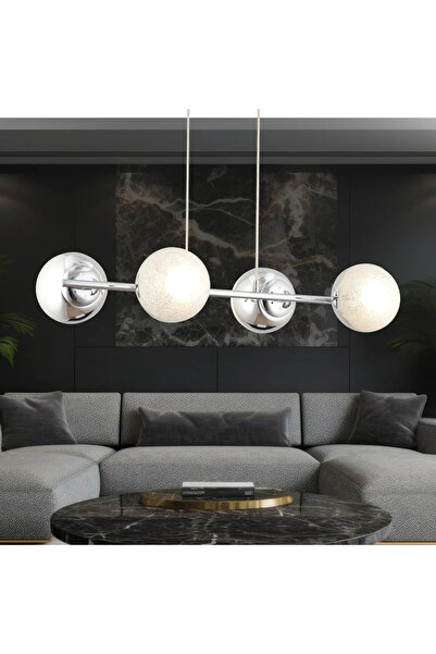 HubRom BERCA 4112-04-CHH Χρώμιο 87x87 cm 4xE27 Μέγιστο 60W