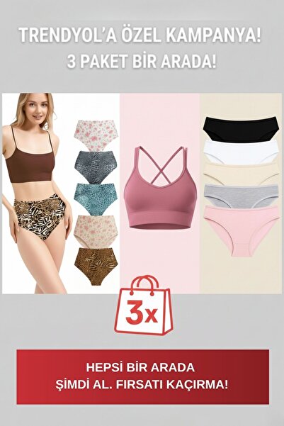 ANI İÇ GİYİM Panties-Crop Group 3 Pack-1