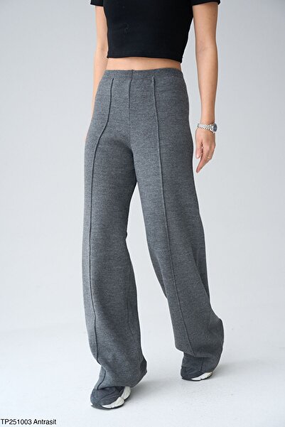 cemo Çelik Örgü Fitilli Triko Pantolon