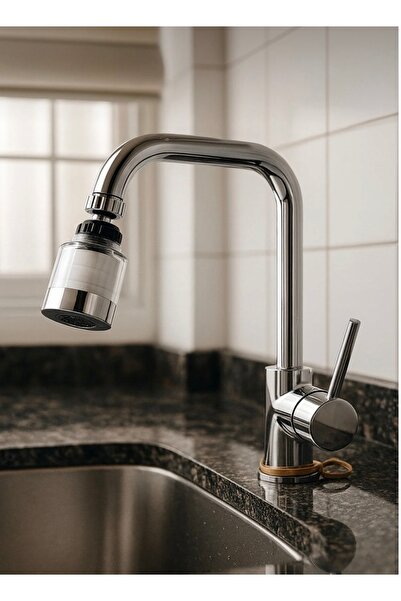 luxury faucet صنبور حوض المطبخ مع فلتر مضاد للتكلس وموفر للمياه وشفاف ومنقى