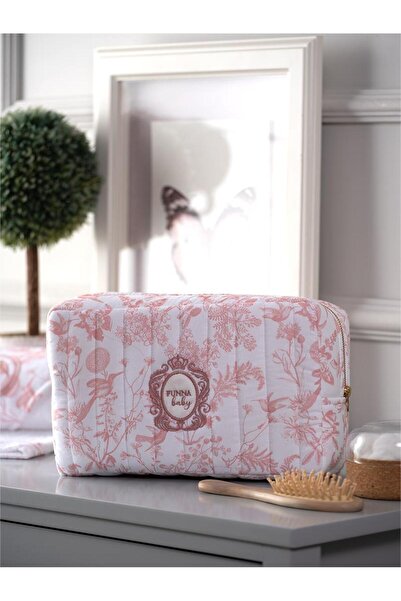 Funna Baby حقيبة مستحضرات التجميل - الطائر الطنان - وردي - 28 × 16 سم