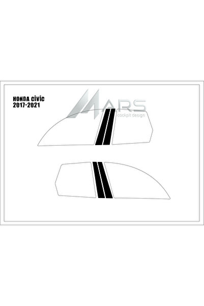 Marscockpitdesign هوندا سيفيك 2017-2021 - غطاء عمود الباب
