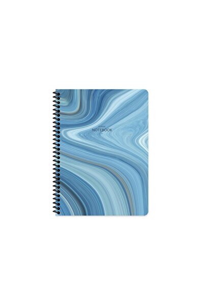 KESKİN COLOR 16.5x22.5 Kareli Defter Classic Marble - Mavi