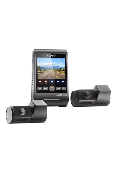 Viofo A229 Ultra 3 Kameralı Ön+İç+Arka 4K+4K+1080P Sony Starvis 2 Sensörlü HDR Wi-Fi 6 GPS'li Araç K