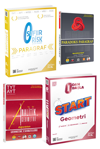 Üç Dört Beş Yayıncılık Sıfır Risk Paragraf Soru Bankası+0'dan Başla Start Geo...