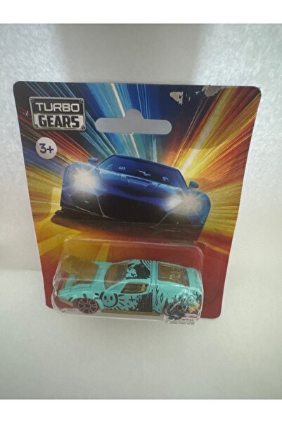 Diecast Turbo Gears 1:64 Metal Car Graffiti Patterned Blue