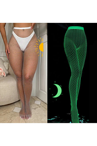 CN Нови специални чорапогащи с шест блестящи рибни мрежи за жени, флуоресцентни секси чорапогащи с рибна мрежа за бар парти