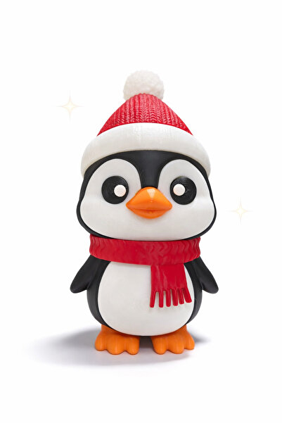 Alp in Alpes Christmas Penguin Figure 10 cm – Decorative Mini Penguin Figurine with Hat & Scarf