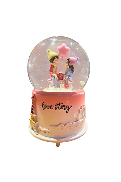 Muhcu Home كرة ثلجية كبيرة الحجم مليئة بالحب مع تأثير تساقط الثلوج - البطاريا...