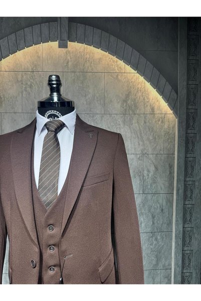 Dupont Slim Fit One Button Swallow Neck Suit
