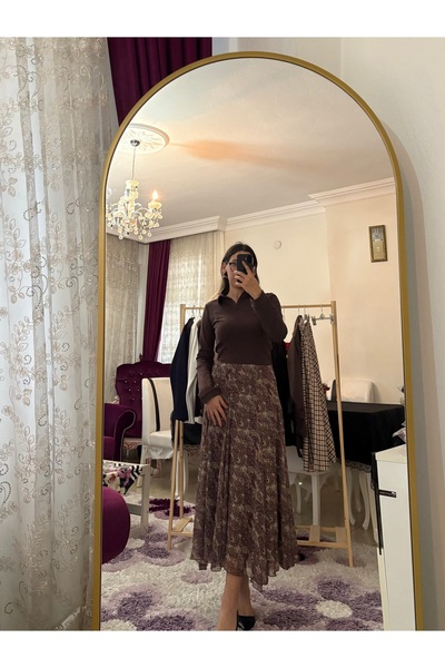 Nisan Şifon midi etek