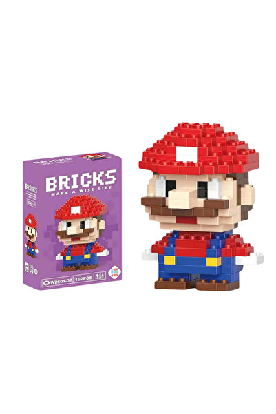 WUNİT Bricks Mario Karakter Figürü 3D Yapboz Puzzle Yapı Oyuncakları