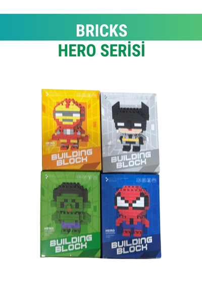 WUNİT Bricks Sürpiz Kahramanlar Paketi Figürü 3D Yapboz Yapı Oyuncakları batm...
