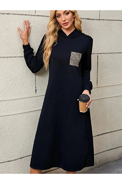 Genel Markalar DİNÇ STORE 44 Kadın Uzun Kollu Kapşonlu Cep Detaylı Viskon Iki...