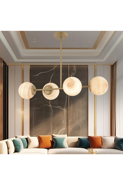 HubRom ERDA 4111-04-FRR Πολυέλαιος Αντίκα-Καφέ 74x56 cm 4xE14 Μέγ. 60W