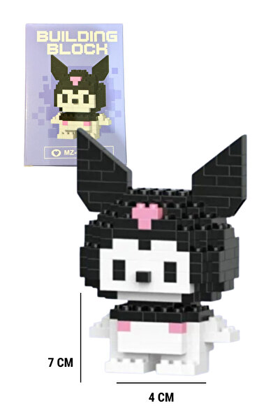 WUNİT Bricks Kuromi Hello Kity Ailesi Karakter Figürü 3D Yapboz Puzzle Yapı O...