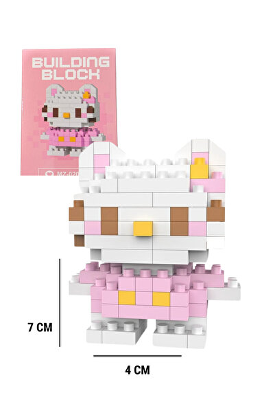 WUNİT Bricks Hello Kity Karakter Figürü 3D Yapboz Puzzle Yapı Oyuncakları