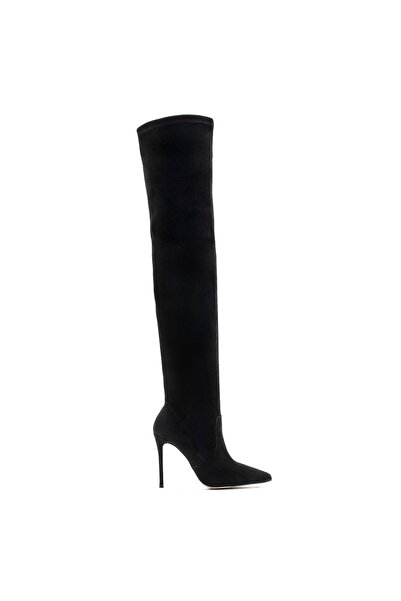Sofia Baldi Novy black suede women's heel boots