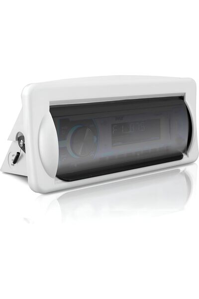 PYLE غطاء مقاوم للماء لأجهزة ستيريو القوارب البحرية - واقي راديو متين للقوارب...