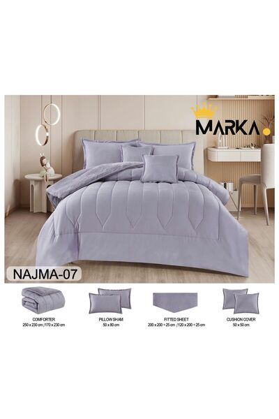 Marka A winter double bedspread that combines elegance and beauty to give you warmth and comfort. Includes 6 pieces: a quilt measuring 250*230 cm.