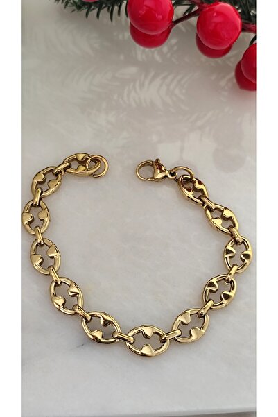 DİAVENTA TAKI VE AKSESUAR سوار من الفولاذ 100% بنمط بيضاوي من الفولاذ 316L لا يتأكسد ولا يتلاشى 17+5 سم