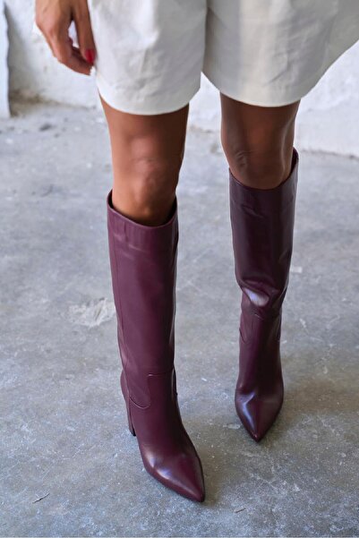 PELİN'İN AYAKKABILARI ALTO BORDO DERİ ÇİZME