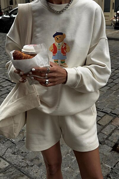 The Champ Clothing Femei supradimensionat Swea tricou Campus Bear cu imprimeu...