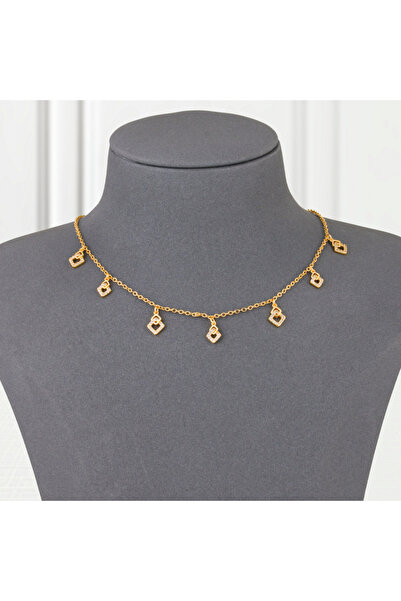 Un Choker Gold Alternative Squares