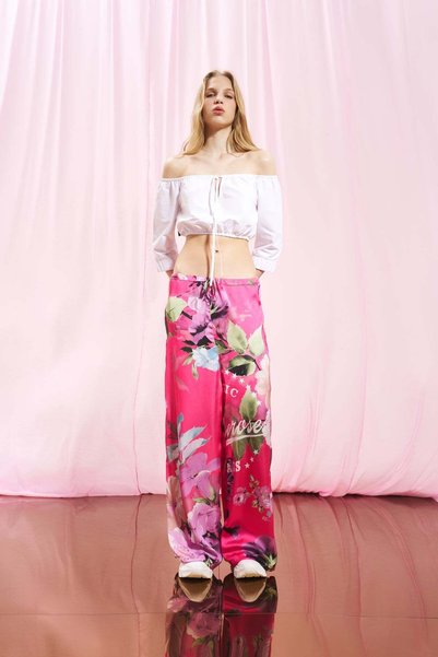 VDR White Boat Neck Crop Blouse 17000