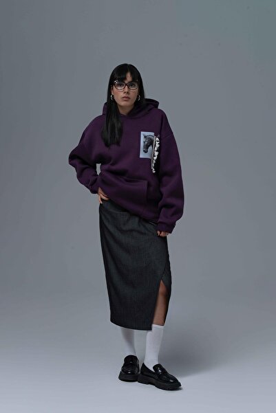 SAW Urbanity Wild Spirit Oversize Sweatshirt Kadın Mor