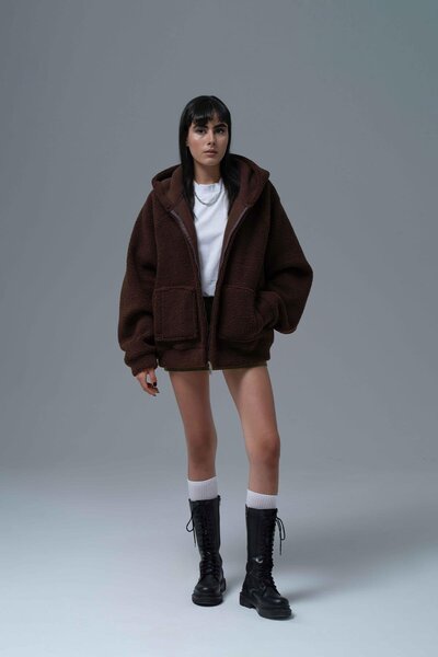 SAW Urbanity Everyday Icon Oversize Welsoft Sweatshirt Kadın Kahverengi