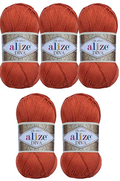 Alize Diva Shiny & Mercerized Summer Spring Knitting Yarn No. 36 (5 pieces)