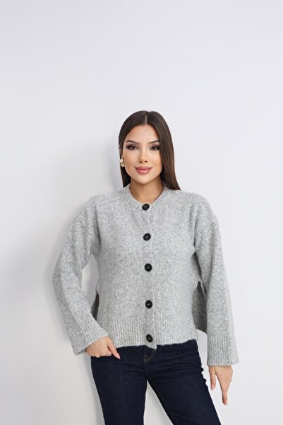 DMBASİC Side Slit Detail Women's Knitwear Cardigan