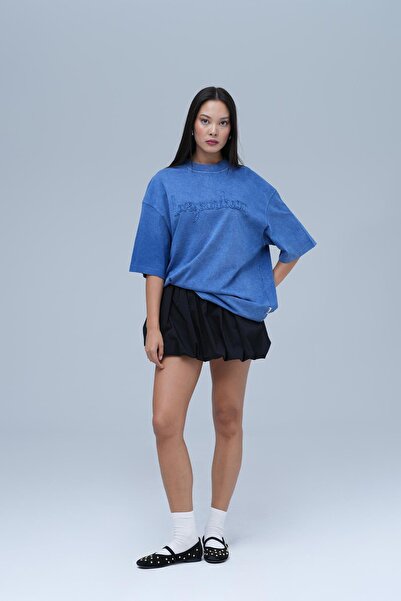 SAW Urbanity Dreamwashed Oversize Tişört Kadın Mavi