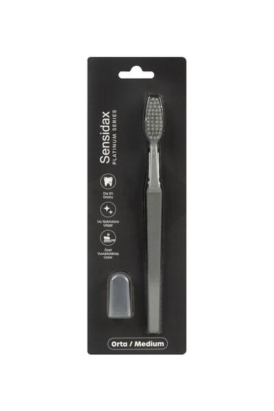 SENSİDAX Platinum Series-Toothbrush-Medium Hard-Medium-Protection Cover