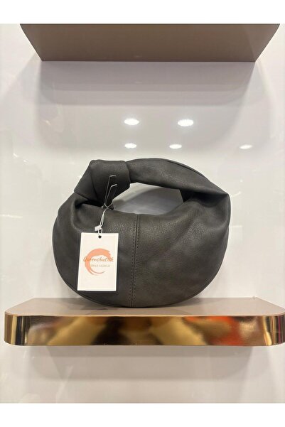 Larolina Women's Gray Faux Leather Mini Knotted Handbag