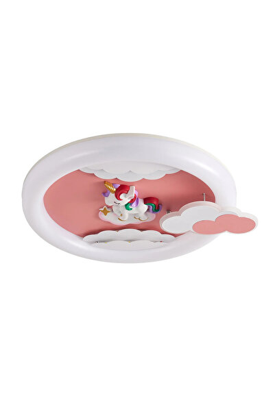 HubRom ΣΕΛΙΔΑ 8025-01-PNN Φωτιστικό οροφής LED ροζ με μοτίβο μονόκερου 55x8 εκ.