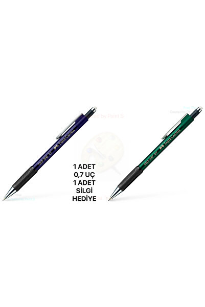 Faber Castell 1347 Versatil Uçlu Kalem 0.7 Navy Blue MAVİ ve KOYU YEŞİL 2'li ...