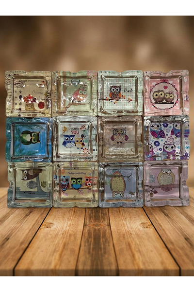 Collectors Store Hayvan Desenli Sevimli Hediyelik Cam Küllük (1 Adet)