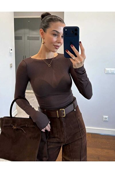 Bak'ap Premium Boat Neck Transparent Blouse