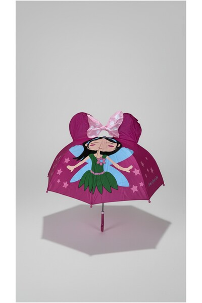 VANCKEY Kız Çocuk Şemsiyesi Desenli Figürlü Portatif Katlanabilir Sevimli Çoc...