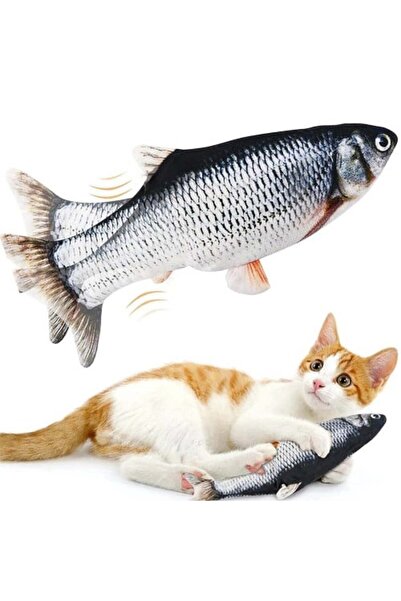 Genericc لعبة سمكة متحركة قابلة لإعادة الشحن عبر منفذ USB للقطط
