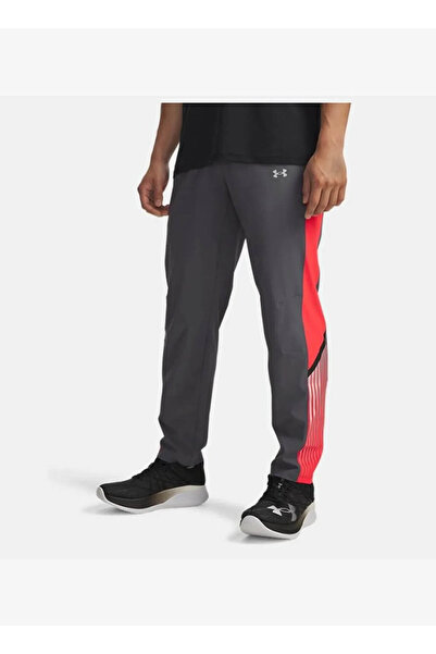Under Armour Ua Velociti Storm Pant Gri - Kırmızı Erkek Eşofman Altı 6005899-025