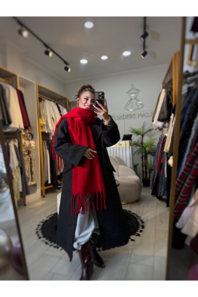 GÜLCİCİ Kırmızı kaşe atkı