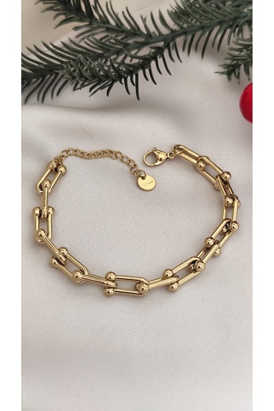 DİAVENTA TAKI VE AKSESUAR 100% Steel Trend Bracelet 316L Steel Bracelet Does Not Tarnish Does Not Fade 17+5 cm