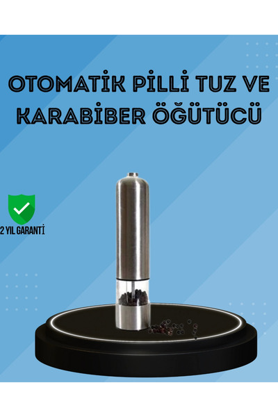COjans Pilli Baharat Değirmeni Karabiber Tuz ve Baharat Öğütücü