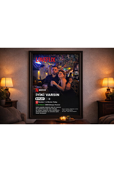 LOVE LOVEFLİX KİŞİYE ÖZEL SEVGİLİ & ÇİFT TASARIM TABLO