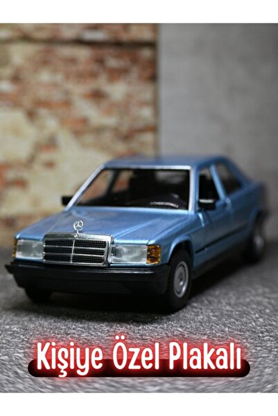 bebeym Mercedes-Benz 190 E (W201) Metal Model Araba - 1:24 Ölçek Mercedes W20...