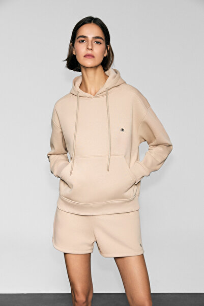 Urban Beat JINGSO Дамска полар флийс мека качулка с кенгуру джоб и принт дета...