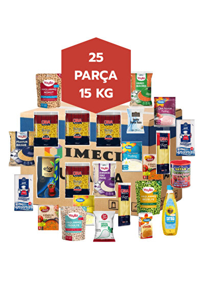 imeci Ramazan kolisi kumanya kolisi erzak kolisi 25 parça 15kg